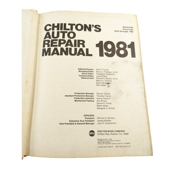 Chilton's Auto Repair Manual 1981 American Cars from 1974 through 1981 Hardcover - Picture 4 of 6